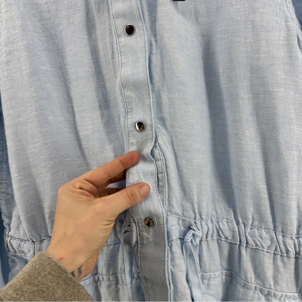 Rachel Roy Linen Utility Jacket Light Blue Size XL - Picture 11 of 11